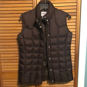 Roper quilted down vest chocolate